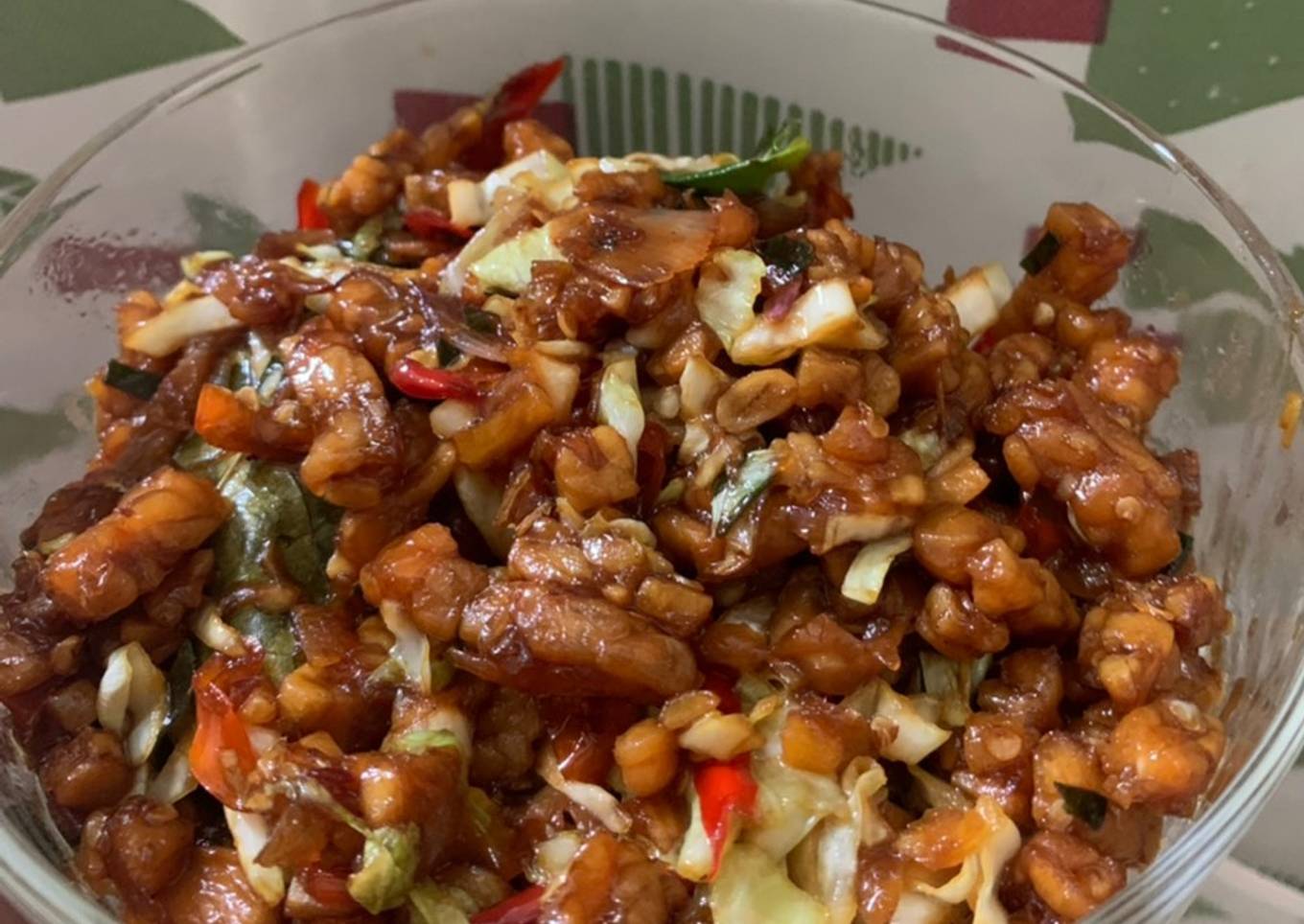 Tempe Orek dengan Kol
