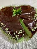 Torta menta, cocco e cioccolato fondente