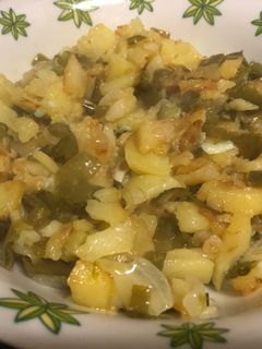 Una foto de Patatas a lo pobre (Guarnición)