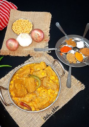 কাঁচা কাঁঠাল দিয়ে বুটের ডাল রেসিপির প্রধান ছবি