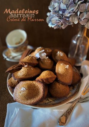 Une photo de Madeleines à la crème de marron et au sarrasin
