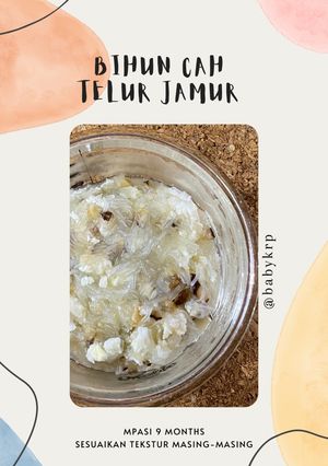 Foto resep Mpasi 9 bulan: bihun cah telur jamur