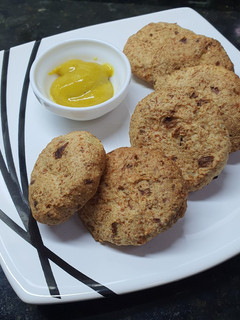 Una foto de Nuggets de avena, papa y pollo en airfryer
