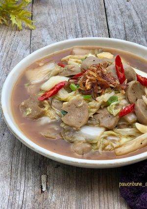 Foto resep Tumis Sawi Putih Bakso
