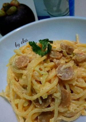 Foto resep Cheesy Spaghetti Carbonara 🍝