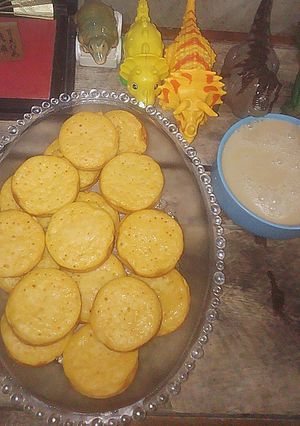 Foto resep Serabi Ubi Orange Kuah Kinca