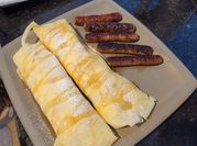 A picture of strawberry crepes