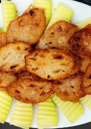 Hình của món Củ sen chiên giòn.