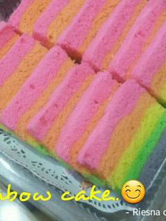 Foto resep Rainbow cake kukus mmoi