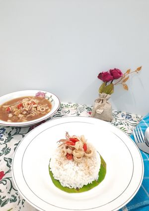 Foto resep Nasi Cumi Saus Tiram