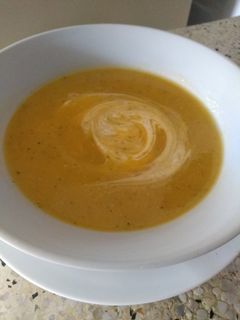 Una foto de Crema de ahuyama o zapallo