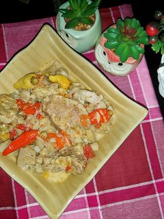 Foto resep Sayur nangka muda daging sapi pedas