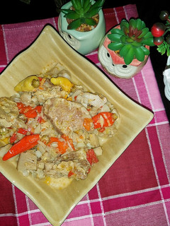 Foto resep Sayur nangka muda daging sapi pedas
