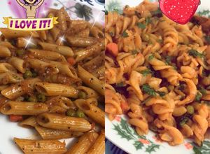 صورة لوصفة معكرونه بدون لحم 🍝