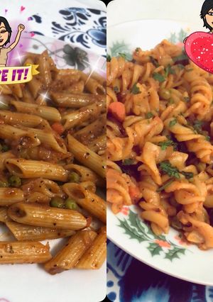 صورة لوصفة معكرونه بدون لحم 🍝