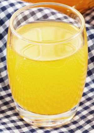 A picture of Yummy,cool,seedless passion fruit juice.
