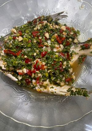 Foto resep Tim ikan ala thai / Thai steam fish with lime