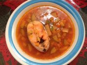 Una foto de chayote caldo