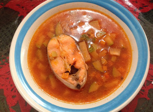 Una foto de Caldo de pescado