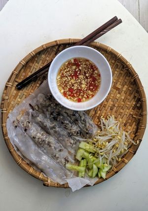 Hình của món Bánh cuốn từ bánh tráng Safoco.