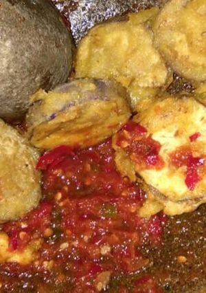 Foto resep Terong penyet sambel korek