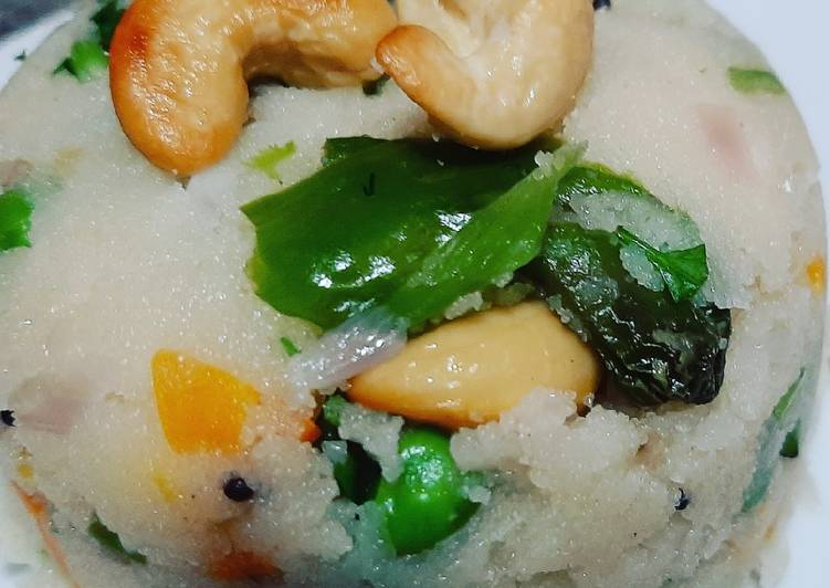 Steps to Make Perfect Healthy Upma recipe with lots of veggies