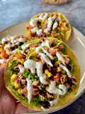 No cook Protein packed Tostada
