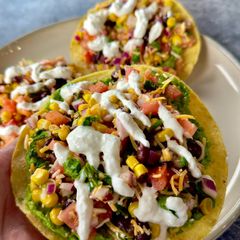 A picture of No cook Protein packed Tostada.
