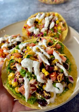 A picture of No cook Protein packed Tostada.