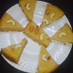 A picture of Wheat flour cake wthout oven.