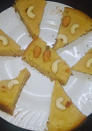 A picture of Wheat flour cake wthout oven.