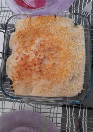 Una foto de Berenjena y calabacín relleno Thermomix
