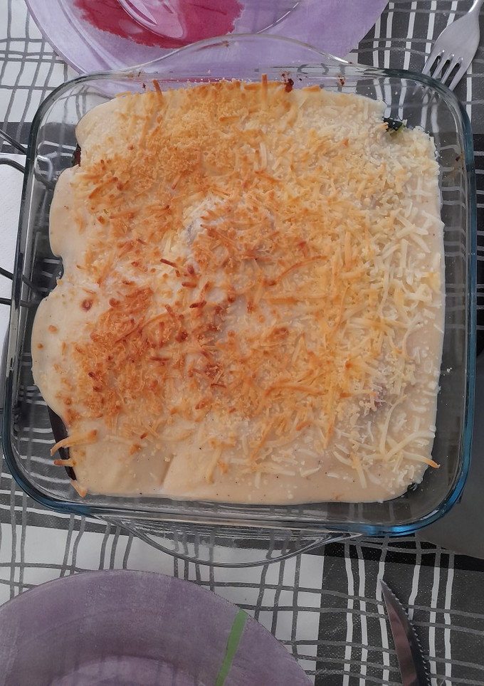 Una foto de Berenjena y calabacín relleno Thermomix
