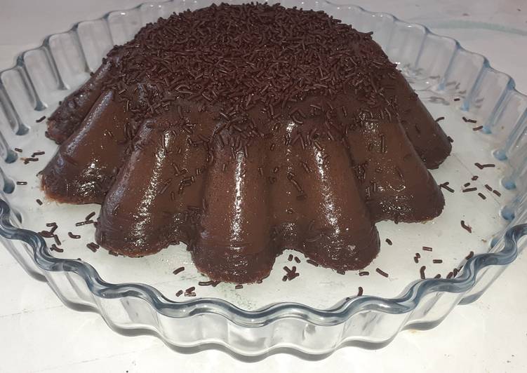 Flan de chocolate