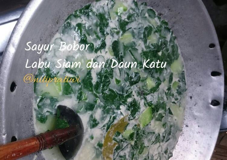 Proses mengolah Sayur Bobor Labu Siam dan Daun Katu yang Bikin Ngiler