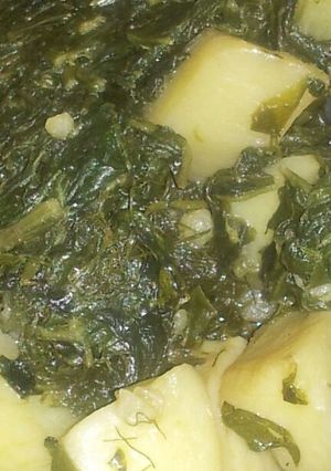 A picture of Alo Palak soya methi.