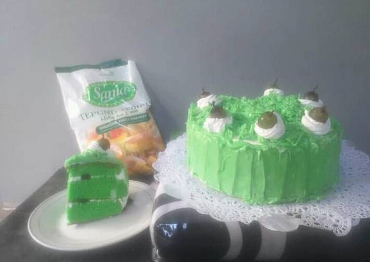 Langkah mengolah Green forest cake ala rumahan sedap