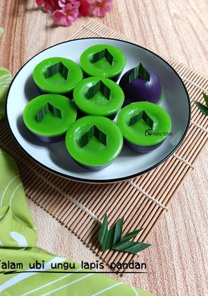Foto resep Talam ubi ungu lapis pandan