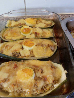 Una foto de Zapallitos italianos rellenos al horno