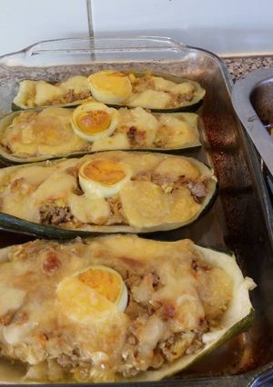 Una foto de Zapallitos italianos rellenos al horno