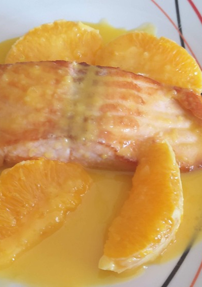 Una foto de Salmón a la Naranja
