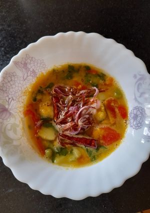 A picture of Mix Veg Lentil Soup.