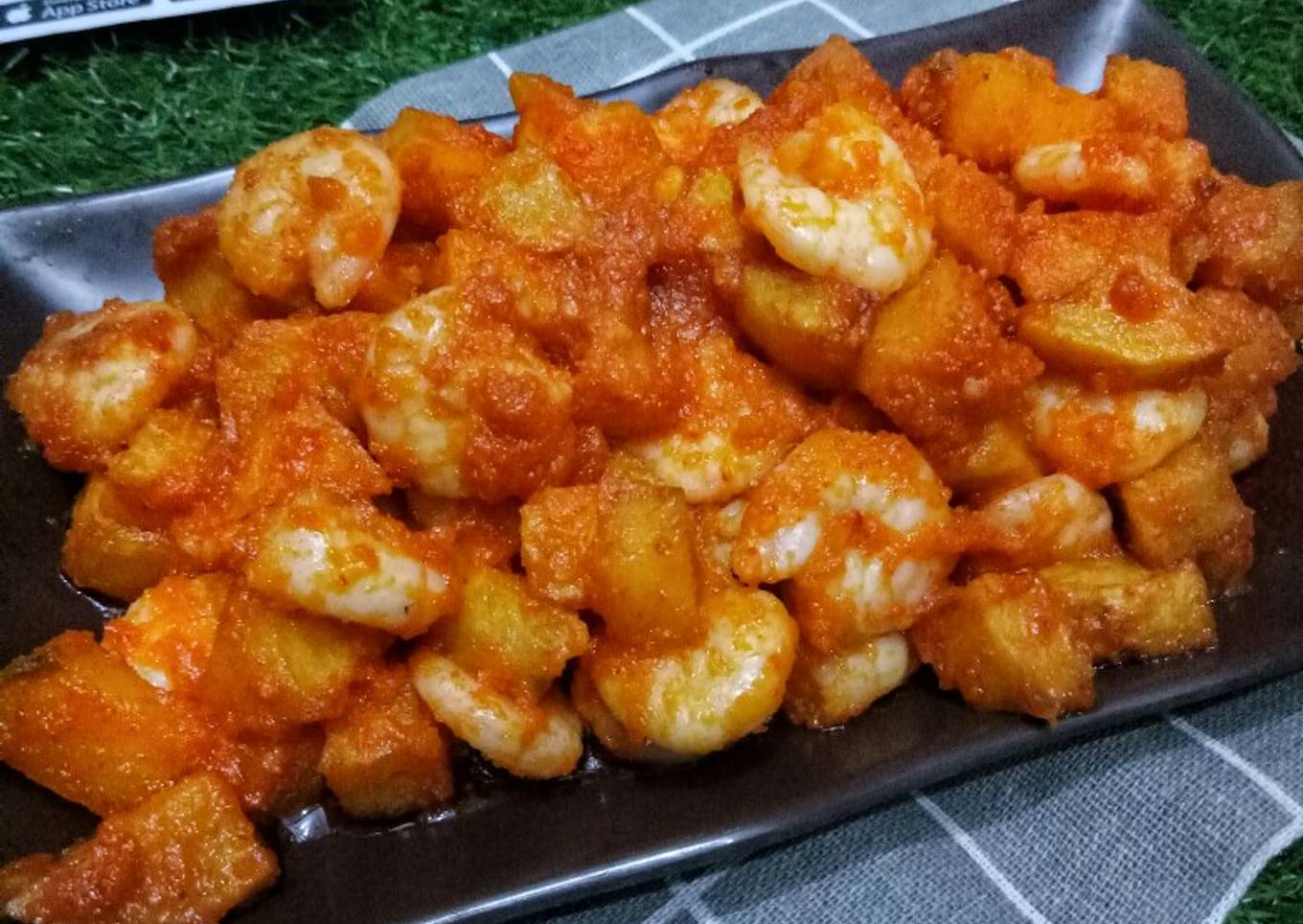 Sambal goreng kentang udang