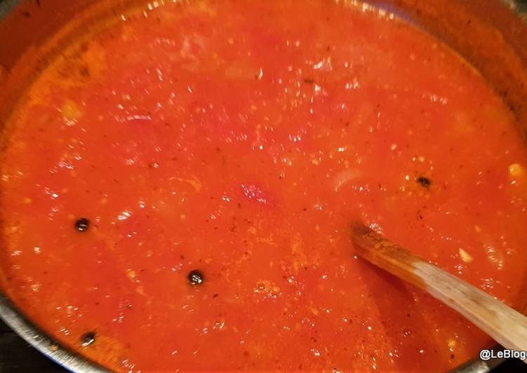 Recette: Sauce de tomates aux herbes de Provence