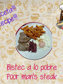 Una foto de Bistec a lo pobre