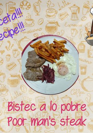 Una foto de Bistec a lo pobre