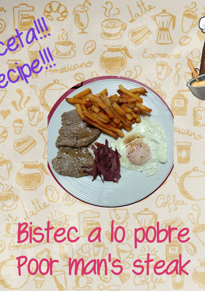 Una foto de Bistec a lo pobre