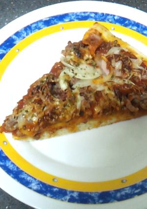 Una foto de Pizza barbacoa