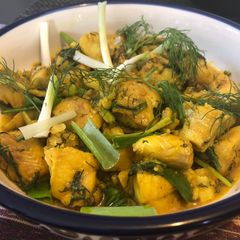 Vietnamese Turmeric & Dill Fish ‘Cha ca’ A picture of Vietnamese Turmeric & Dill Fish ‘Cha ca’.
