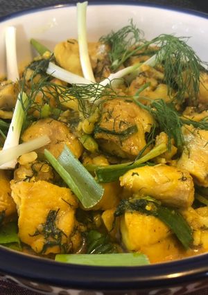 A picture of Vietnamese Turmeric & Dill Fish ‘Cha ca’.
